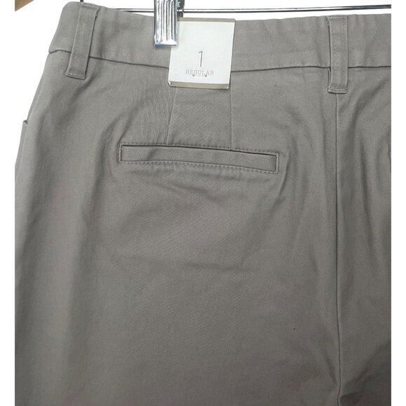 Chicos Light Stonewall Chalet Cotton Meg Flare Pants Size 1Regular - Picture 11 of 14